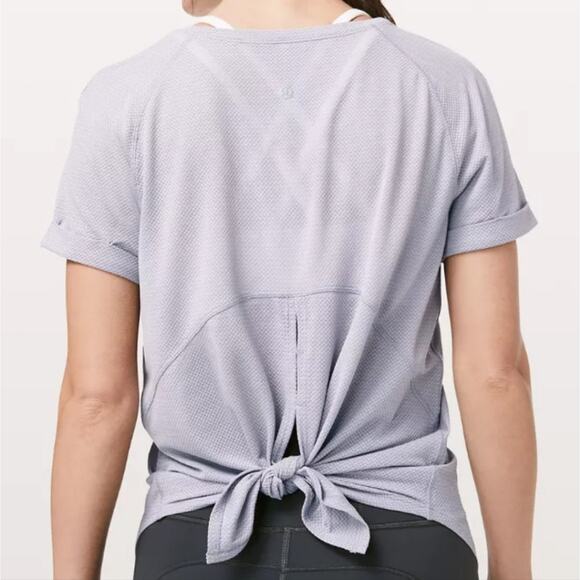 Lululemon Open Up Tie Back Tee - Picture 1 of 8